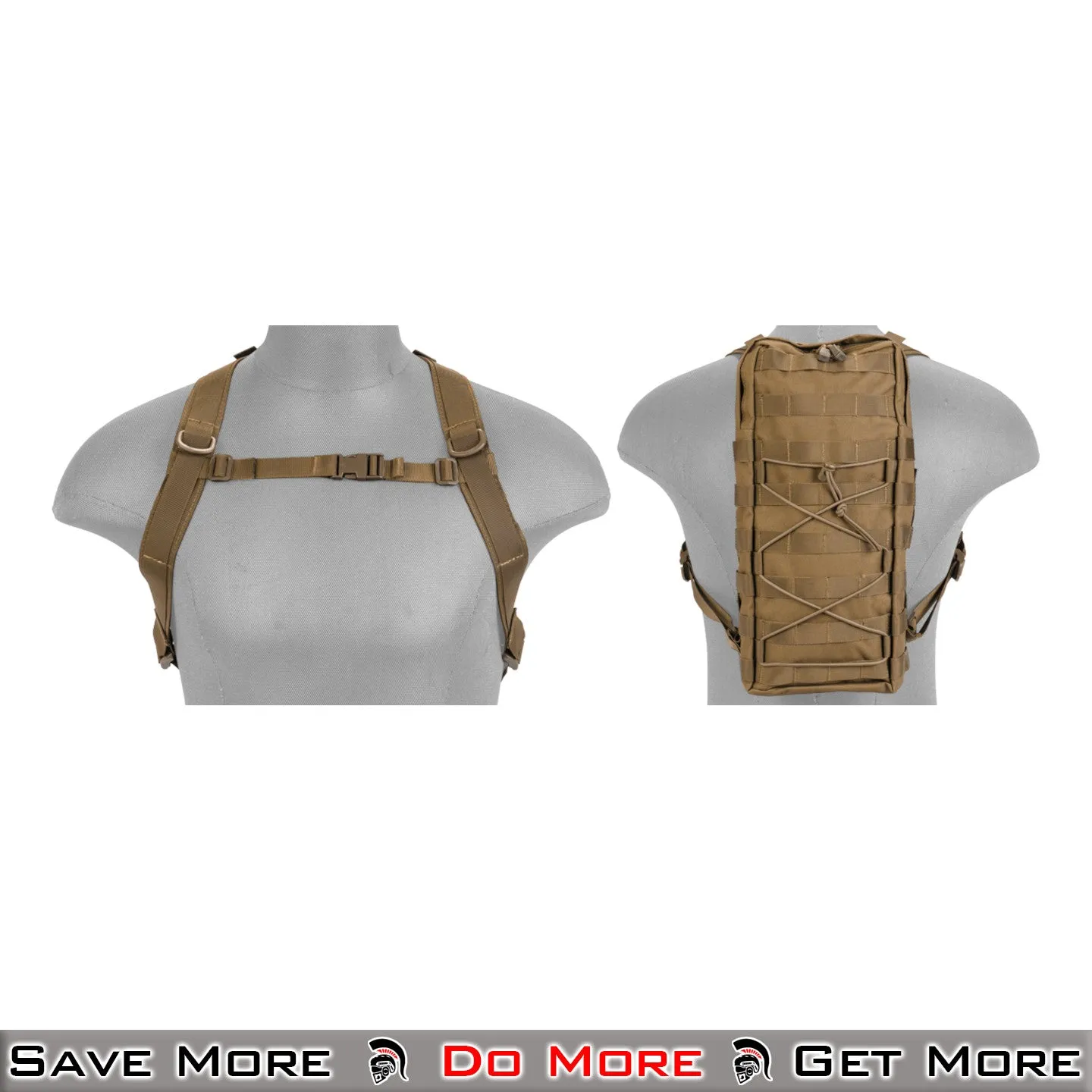 Lancer Tactical Attachable Hydration Pack Tan Tactical MOLLE Bag for Outdoor Use