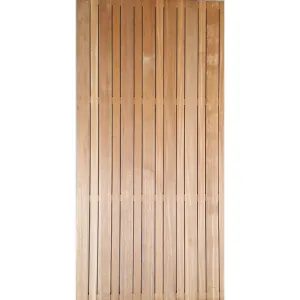 Lotus Premium Designer Hardwood Screens Double Corral - Vertical Slat Natural