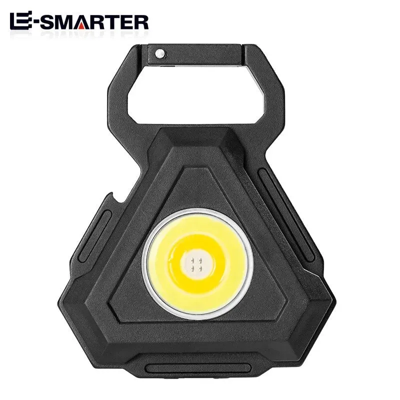 Multifunctional Mini Rechargeable Flashlight Strong Magnetic Adsorption COB Work Light LED Keychains For Outdoor Camping Fishing