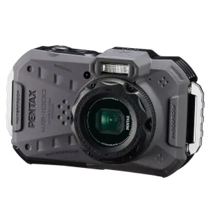 Pentax WG-1000 16MP 4x Zoom Tough Compact Camera - Grey