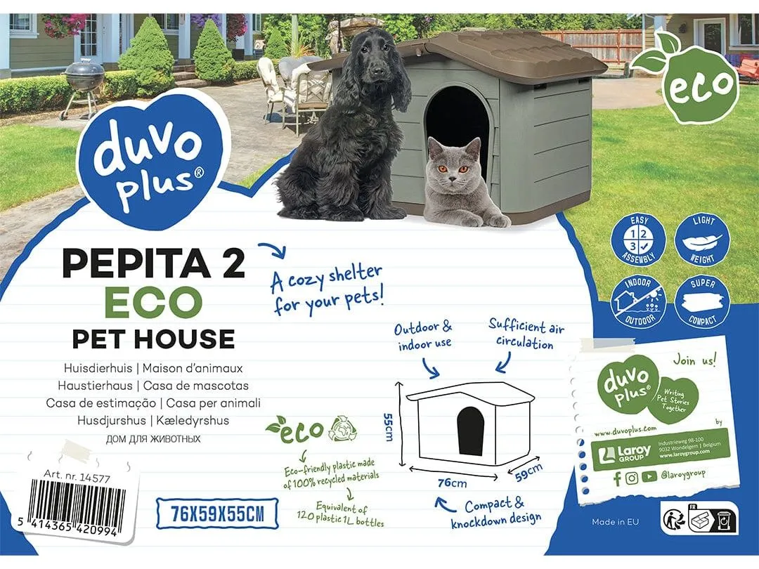 Pepita 2 ECO pet house 76x59x55cm brown/green
