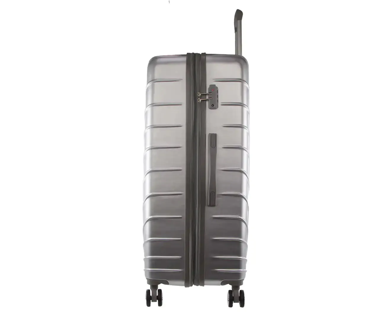 Pierre Cardin Hard Shell 4 Wheel Suitcase - Large - Silver - Expandable - Lightweight