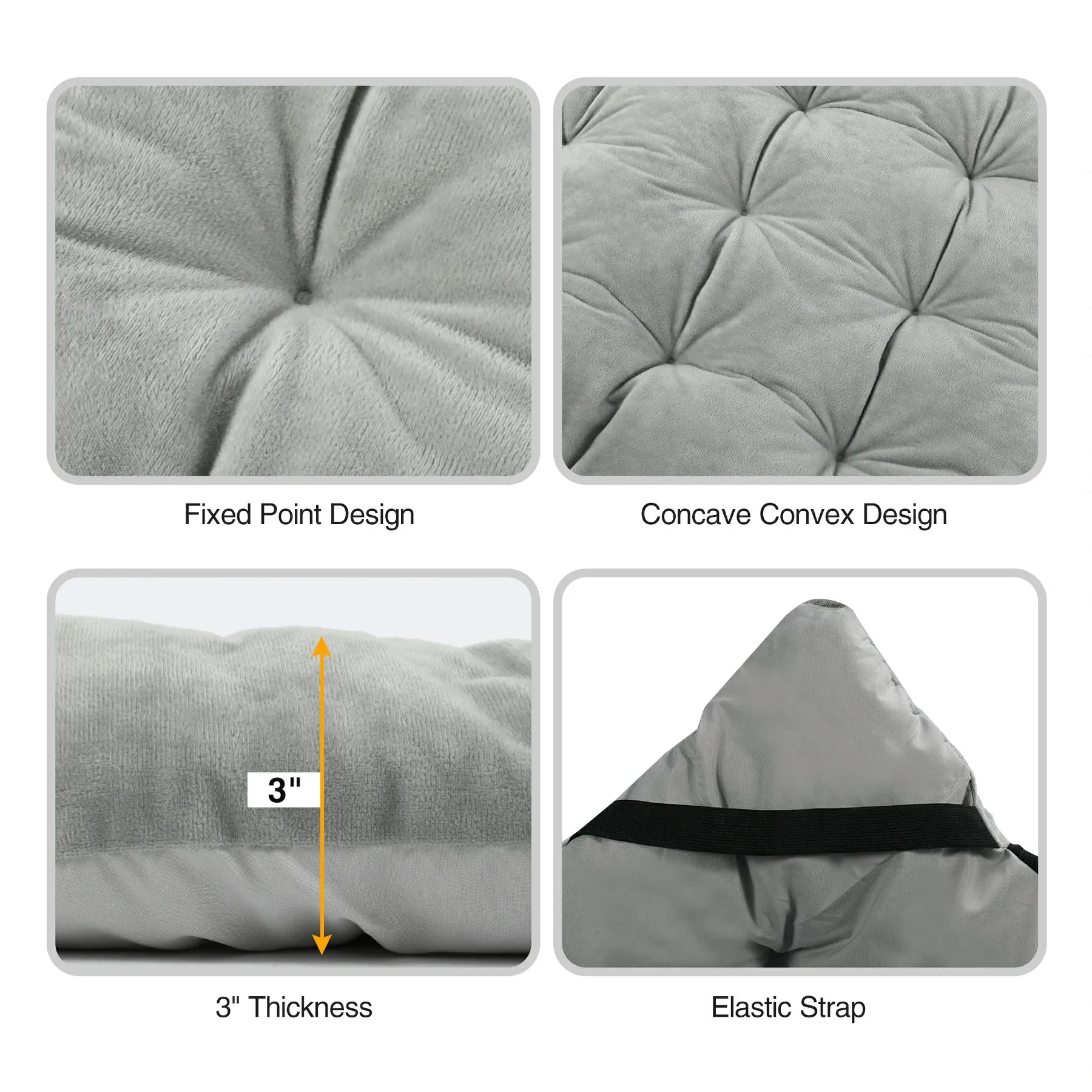 Portable Folding Sleeping Cot Mattress Pads for Camping,Gray Blue Black Brown