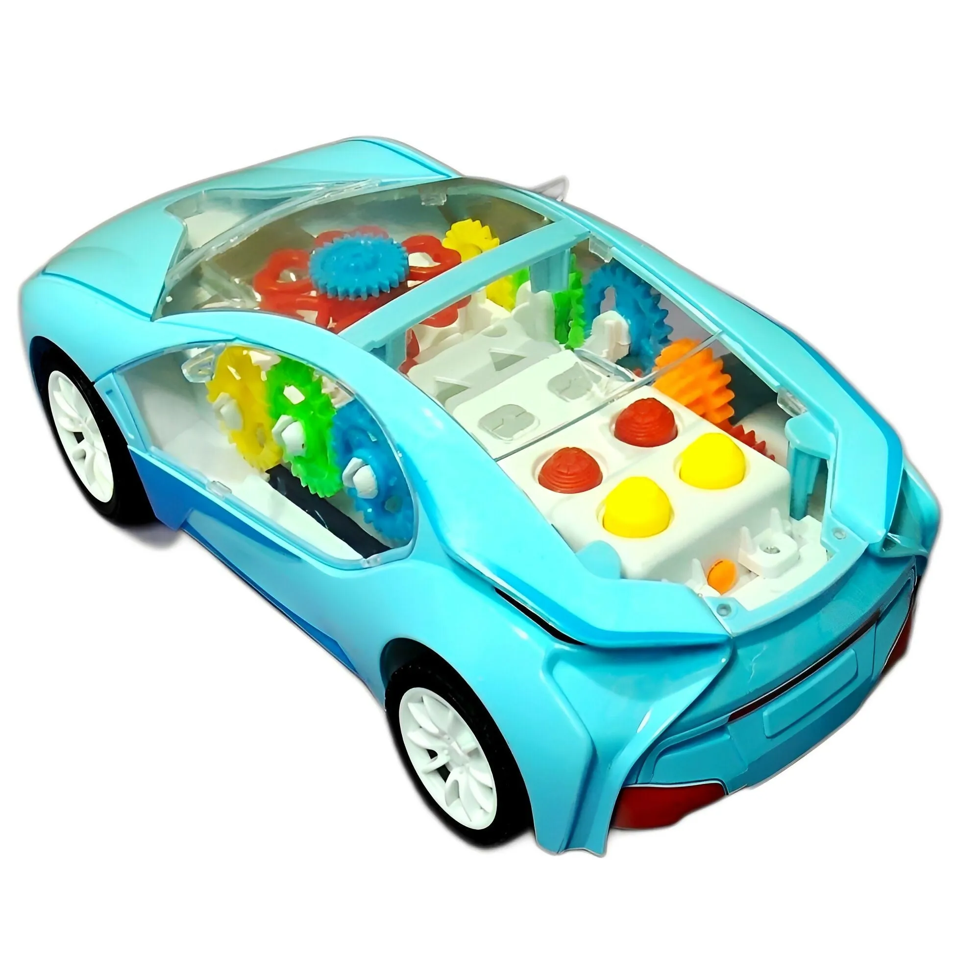 Rechargeable Remote Control High Speed 3D Famous Car With Lights And Left Right Turn Option Futuristic Designed Remote-Controlled Toy Car With LED Light Gear Rotation