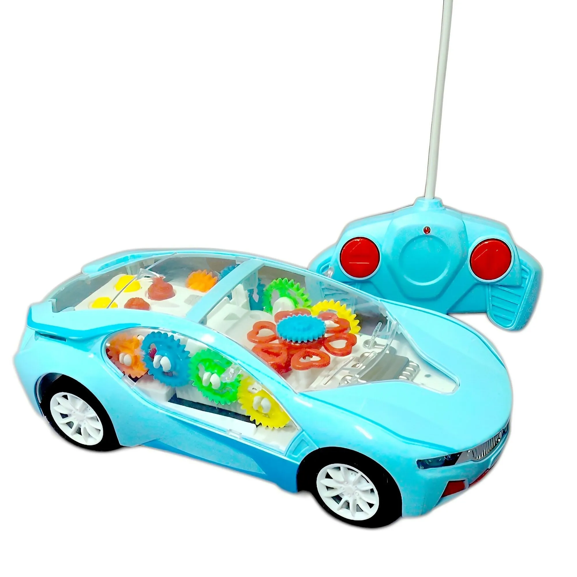 Rechargeable Remote Control High Speed 3D Famous Car With Lights And Left Right Turn Option Futuristic Designed Remote-Controlled Toy Car With LED Light Gear Rotation