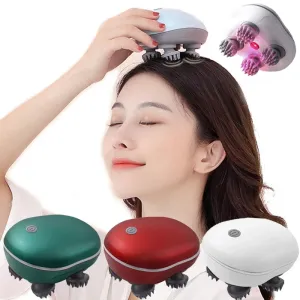 Red Light Therapy Electric Scalp Massager – Relieve Tension & Stress