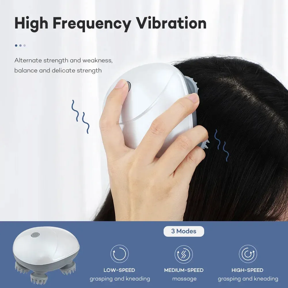 Red Light Therapy Electric Scalp Massager – Relieve Tension & Stress