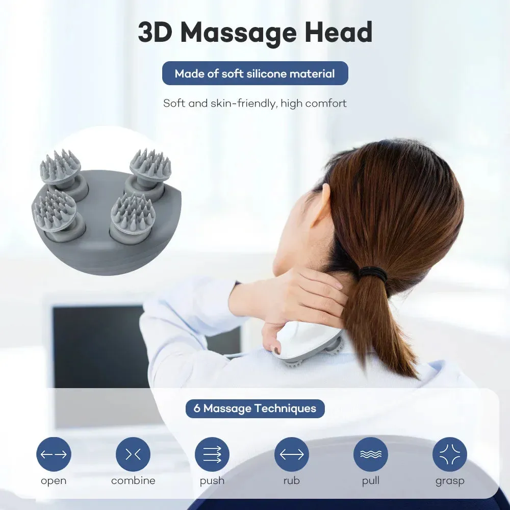 Red Light Therapy Electric Scalp Massager – Relieve Tension & Stress