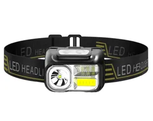Sensing head lamp Induction Head light USB Rechargeable Headlamp   Built in Battery XPE COB White / Red LED Fishing Flashlight