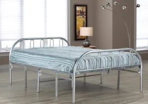 Silver Metal Folding Bed