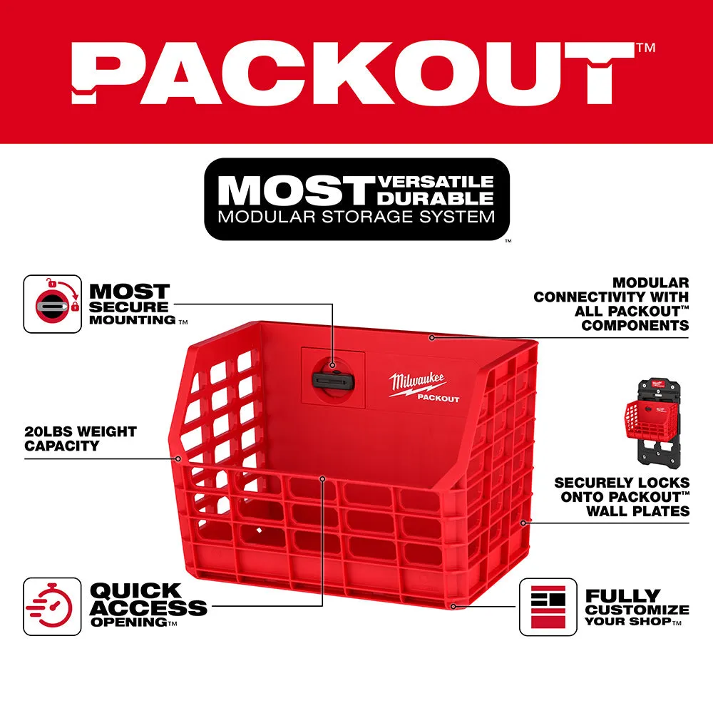 Storage Basket - Milwaukee PACKOUT™ Compact Wall Basket, 48-22-8342