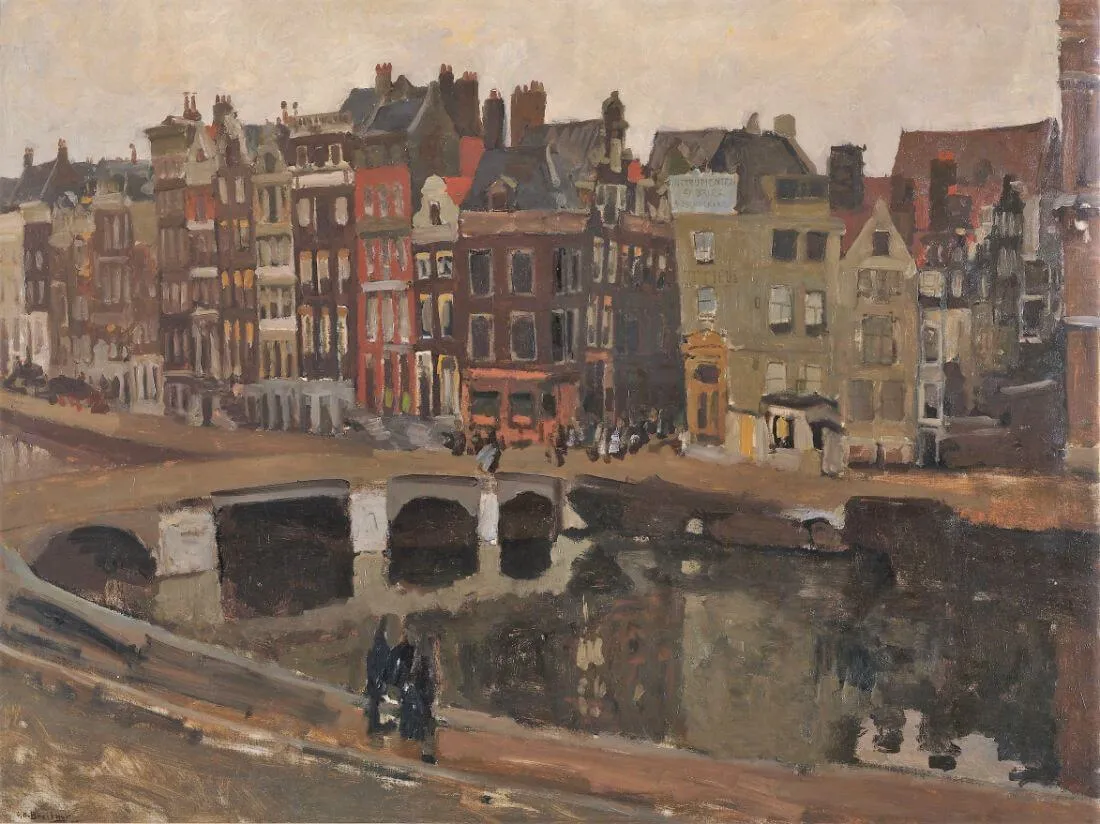The Rokin in Amsterdam (Das Rokin in Amsterdam) - George Breitner - Dutch Impressionist Painting - Framed Prints