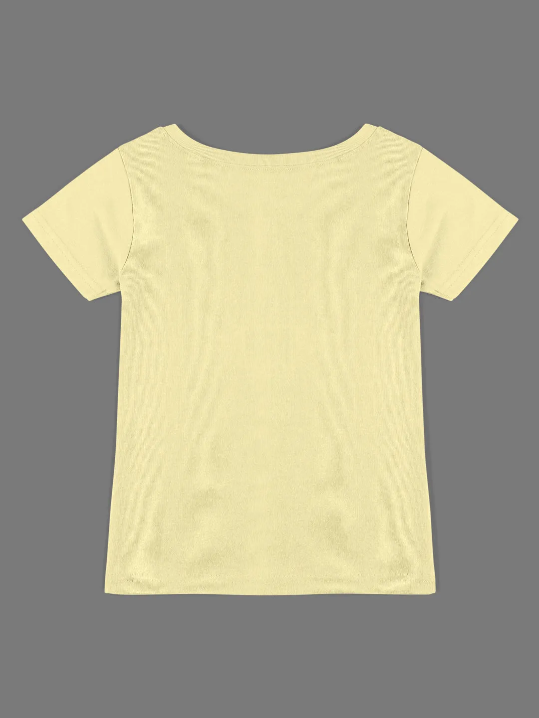 Trendy Printed Round Neck ShortSleeve Tshirt for Girls