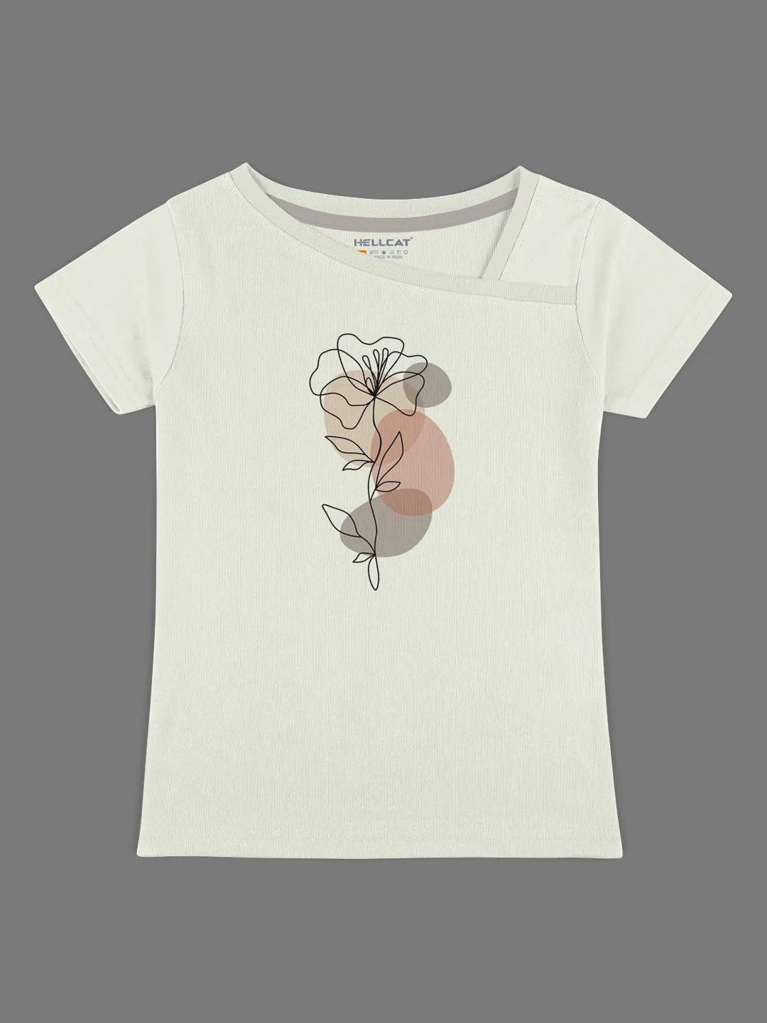 Trendy Printed Round Neck ShortSleeve Tshirt for Girls