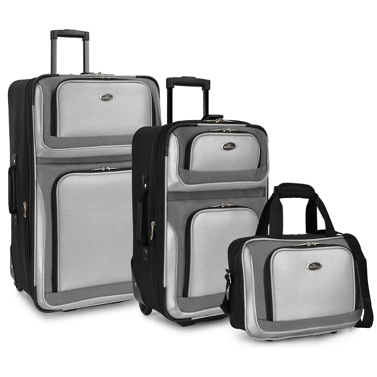 U.S. Traveler New Yorker Lightweight Expandable Rolling Luggage, 3-Piece Set