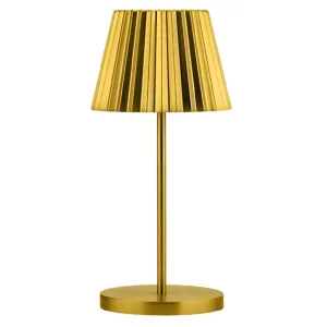 Utopia Dominica LED Cordless Table Lamp 260mm Brushed Gold (Pack of 6) - FU990