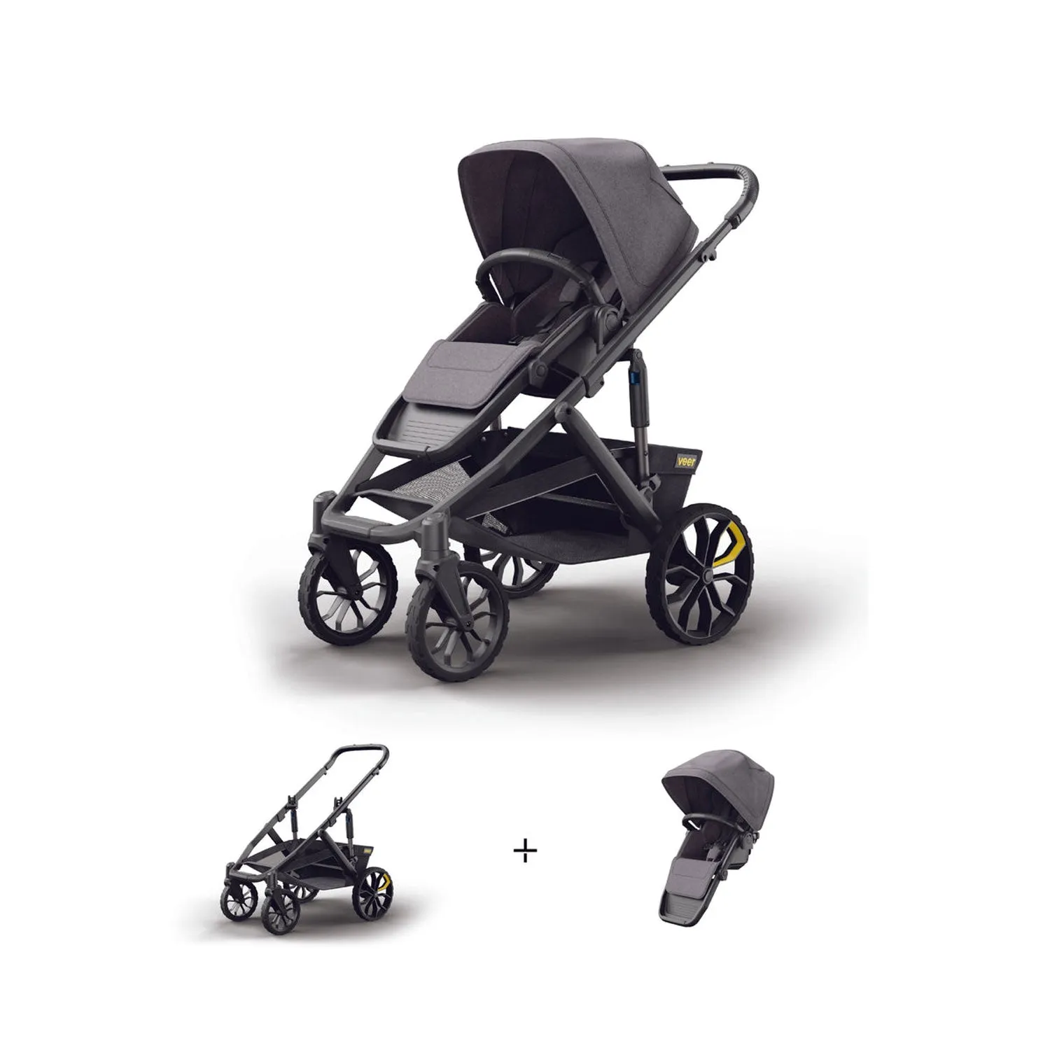 Veer Switch&Roll Luxe Bundle - &Roll Stroller Frame / Switchback Seat Luxe