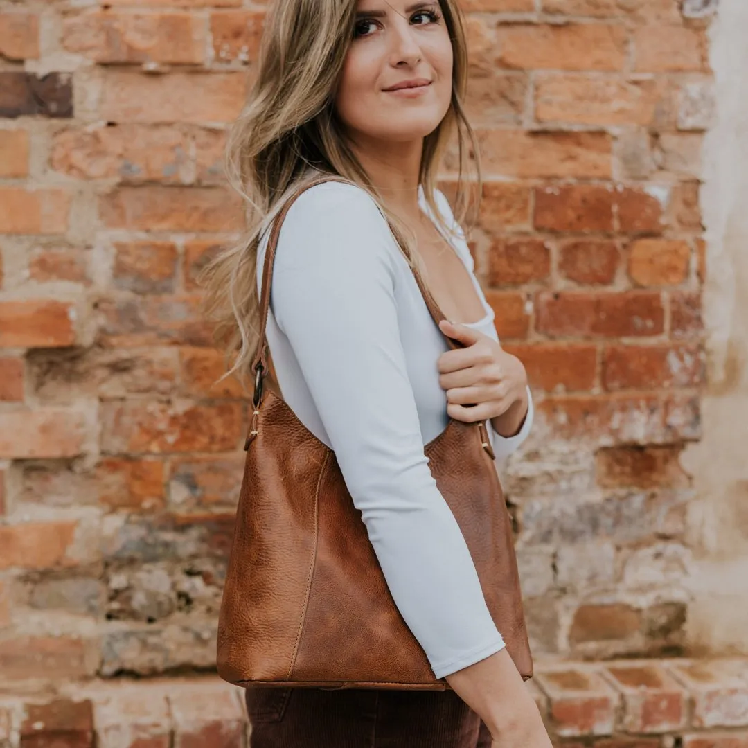 Walker Leather Shoulder Bag | Rustic Tan