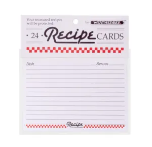 Weatherbee Recipe Cards, 3 x 5, Set of 24